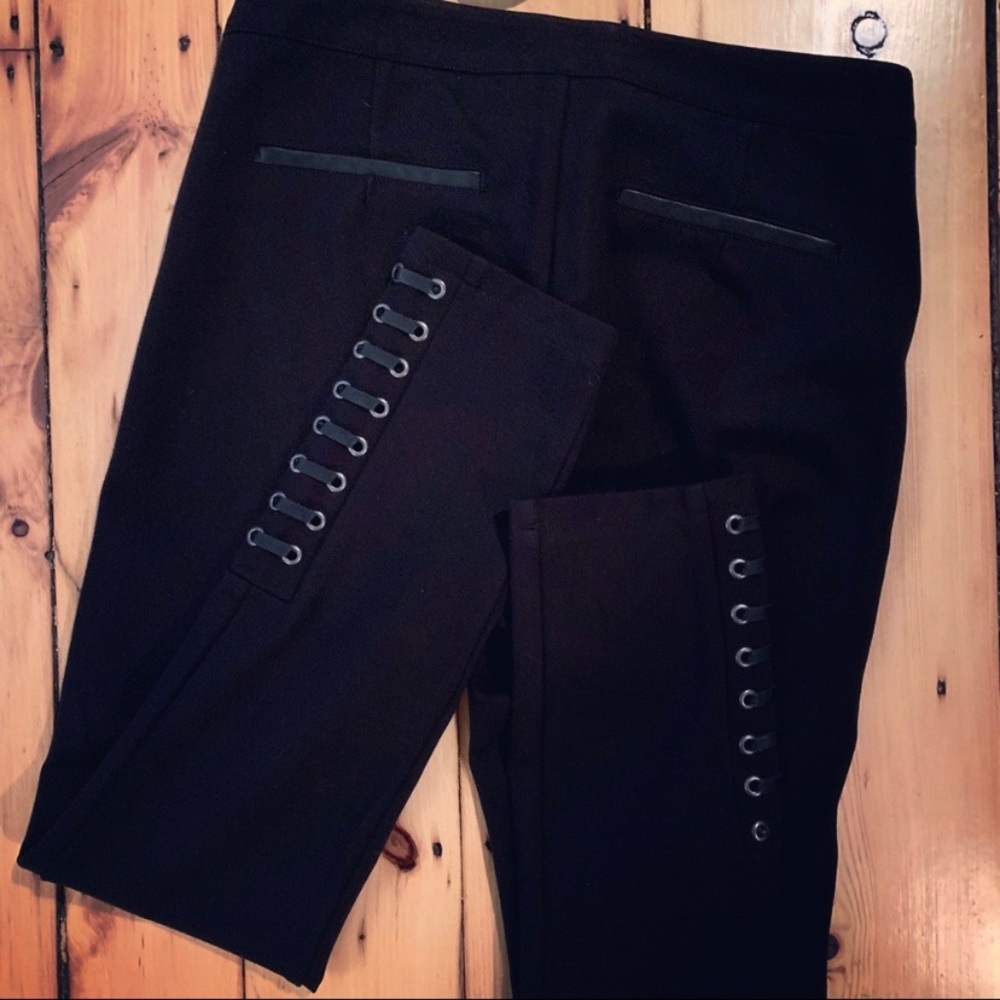 SALE! 🎆 PAIGE “Tulia” Black Ponte LACE-UP pant!
